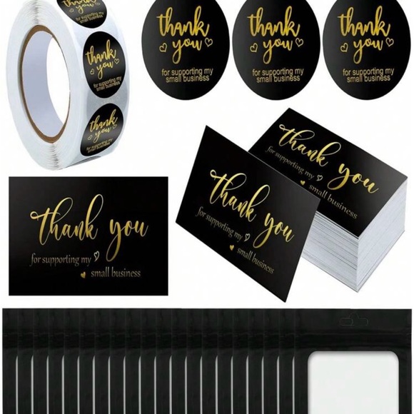 50 Thank You Cards, 20 bags and 500 Sticker Set-570 pcs Each - Picture 5 of 8